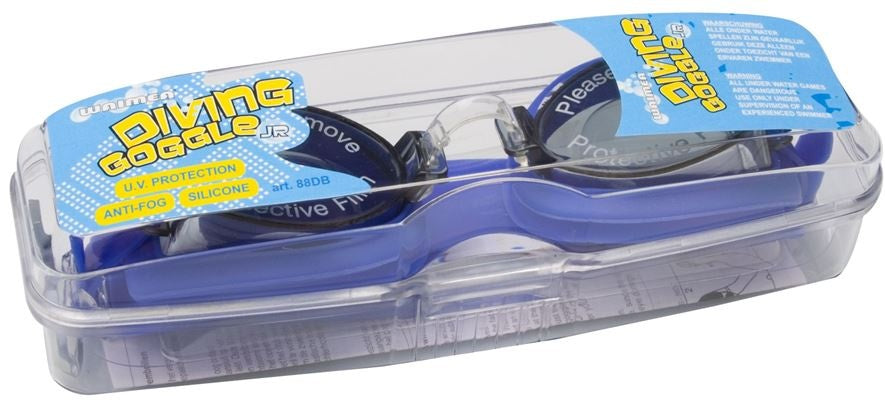 zwembril junior polycarbonaat blauw one-size