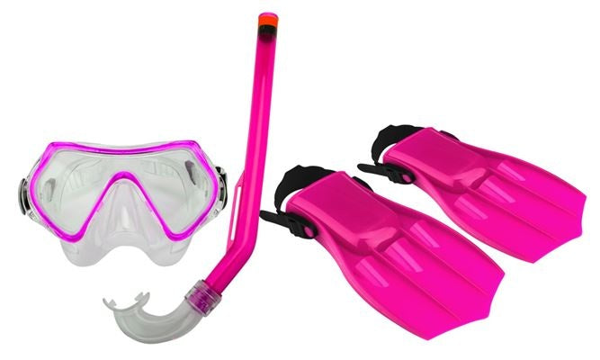 Duikset Junior Roze/Zwart Maat 34/38