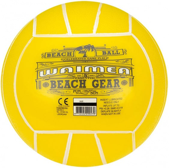 strandbal 21 cm geel