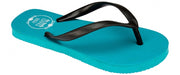 Teenslippers junior print blauw aqua zwart maat 34