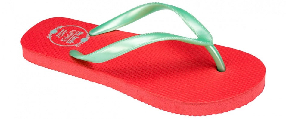 Teenslippers junior print fuchsia groen maat 30