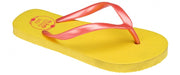 Teenslippers junior print geel roze maat 34