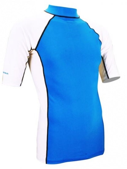 UV Shirt Heren Wit Blauw Maat L