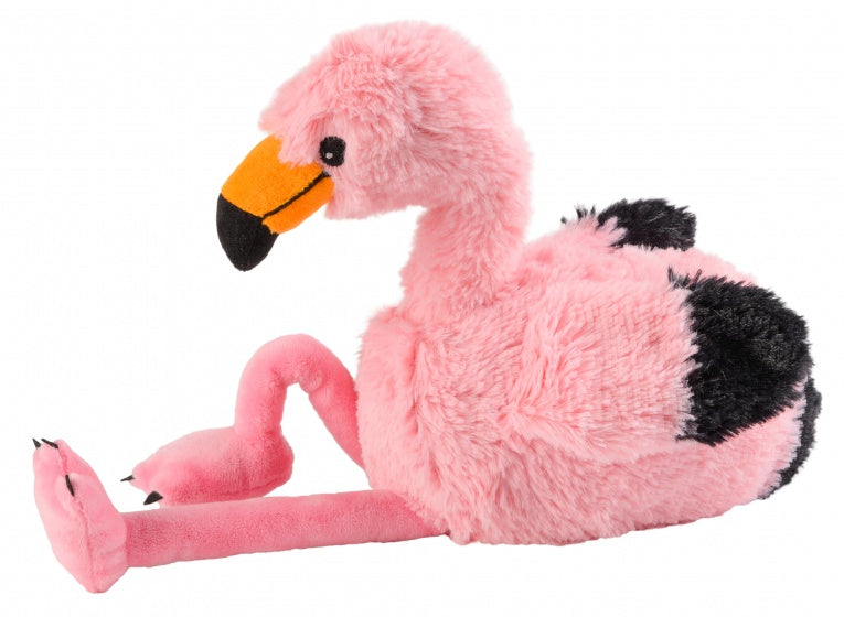 warmteknuffel flamingo 39 cm roze