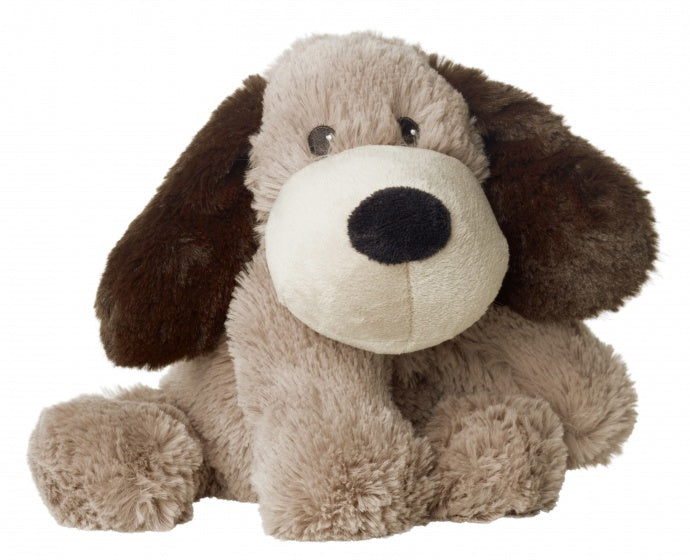 warmteknuffel hond Gary 30 cm bruin