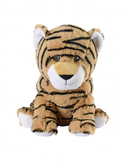 warmteknuffel tijger 26 cm bruin/zwart