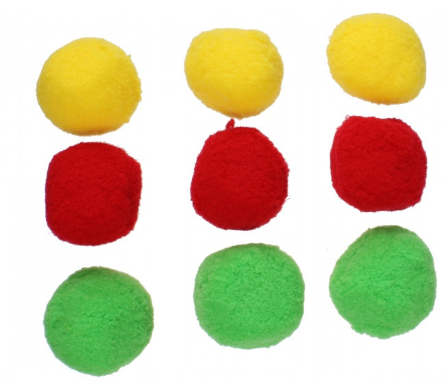 splashballen blauw/groen/rood 9 stuks