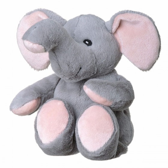 opwarmknuffel olifant 20 cm grijs