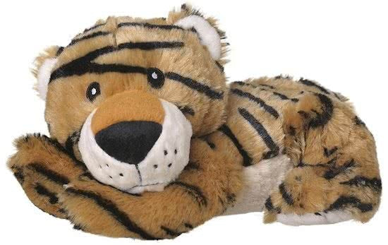 opwarmknuffel tijger 30 cm bruin