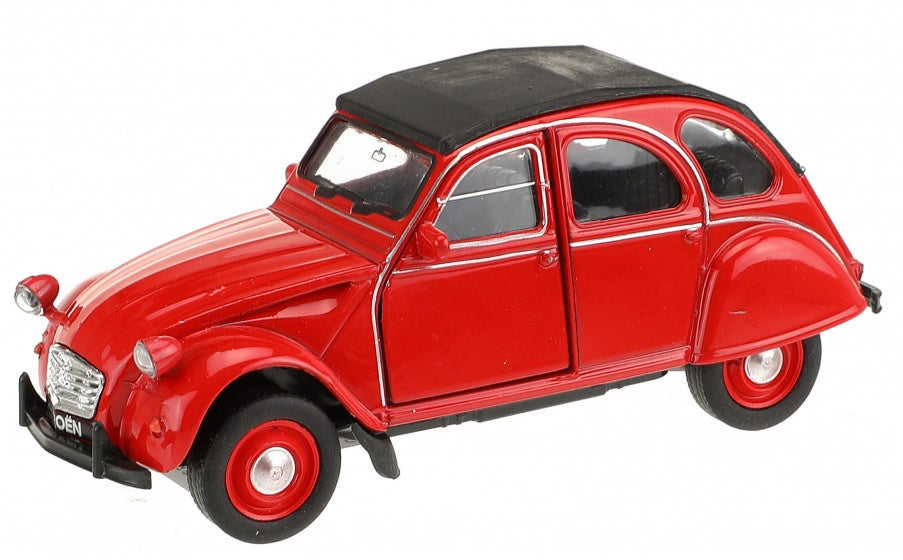 Citroën 2CV auto rood 11 cm