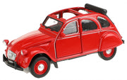 Citroën 2CV cabrio rood 11 cm
