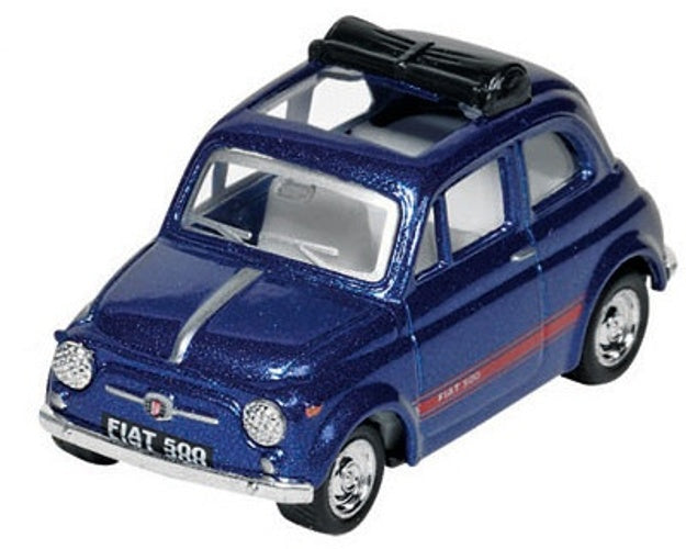 Metalen Fiat 500: Donkerblauw