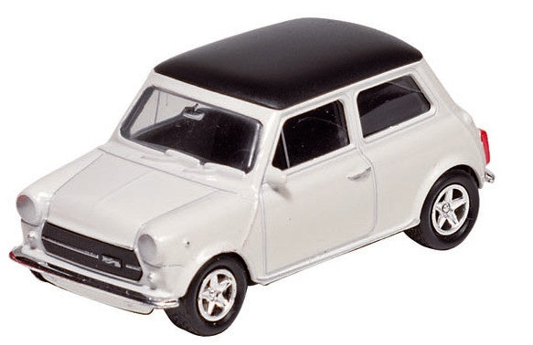 Metalen Mini Cooper 1300: Wit 7 cm