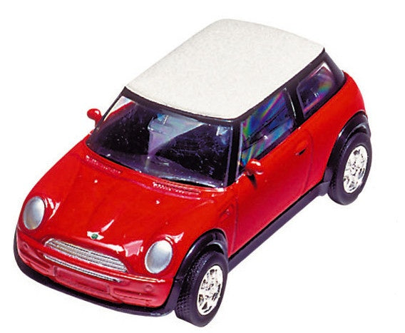 Metalen Mini Cooper: Rood 7 cm