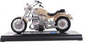 metalen motorminiatuur BMW beige 12 cm