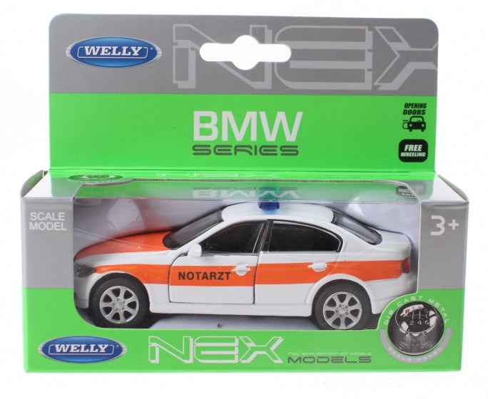 schaalmodel Nex BMW Notartz die-cast wit 11 cm