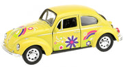 auto Volkswagen Beetle bloemen geel 10