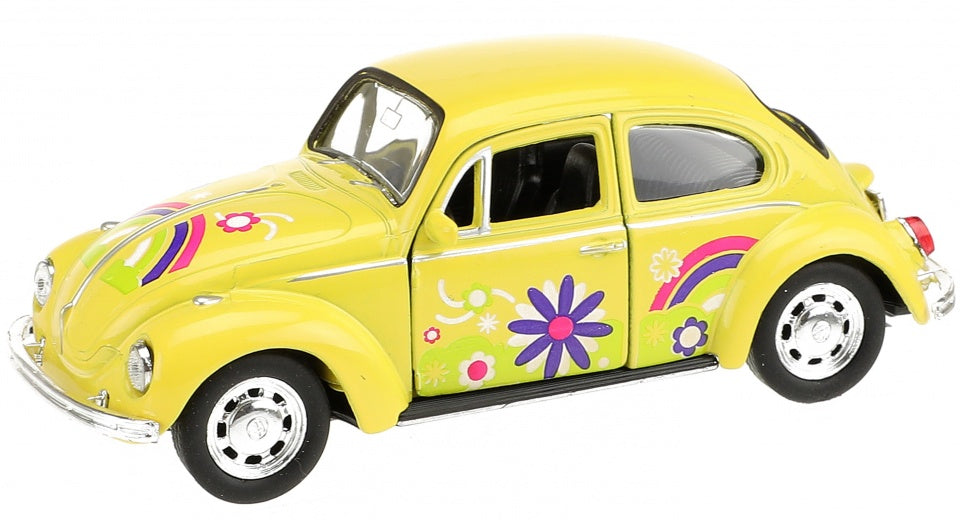 auto Volkswagen Beetle bloemen geel 10