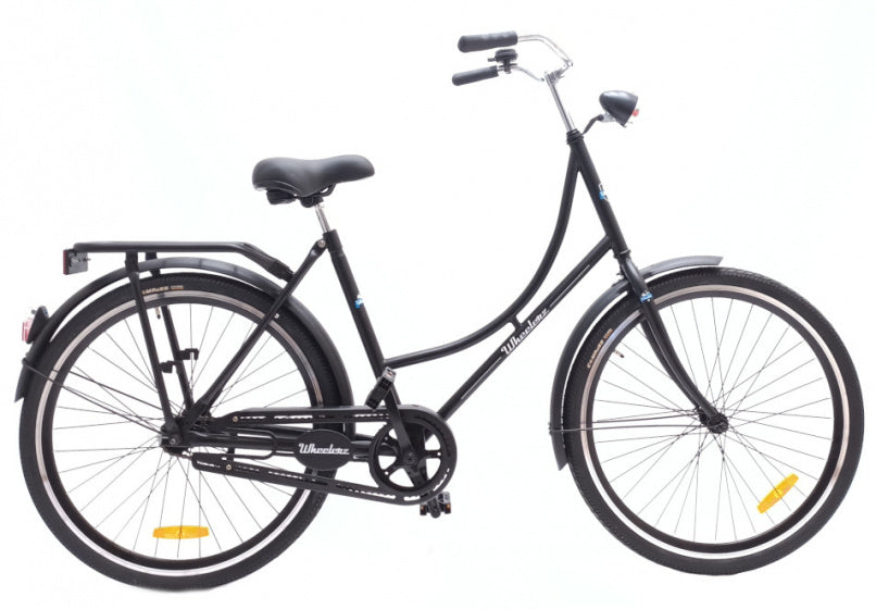 Oma 26 Inch 48 cm Meisjes Terugtraprem Matzwart