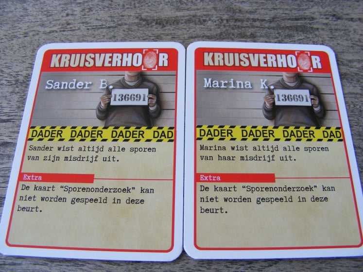 kaartspel Inspecteur Hoogstraaten: Kruisverhoor