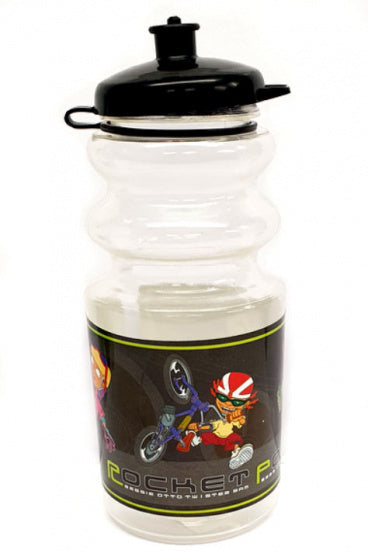 bidon Rocket Power jongens 330 ml PVC transparant/zwart