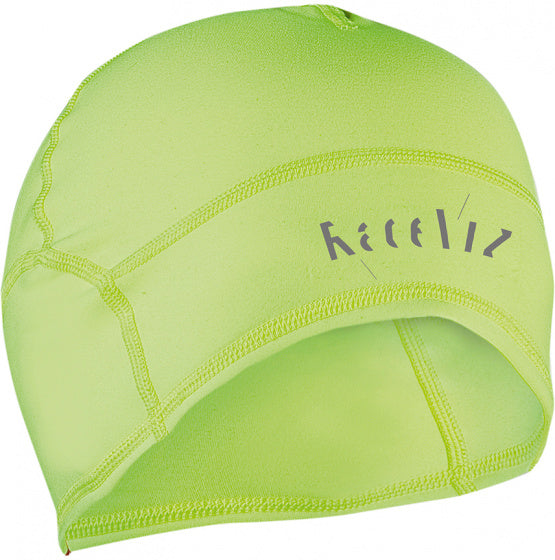 fietsmuts Raceviz textiel/PU geel one-size