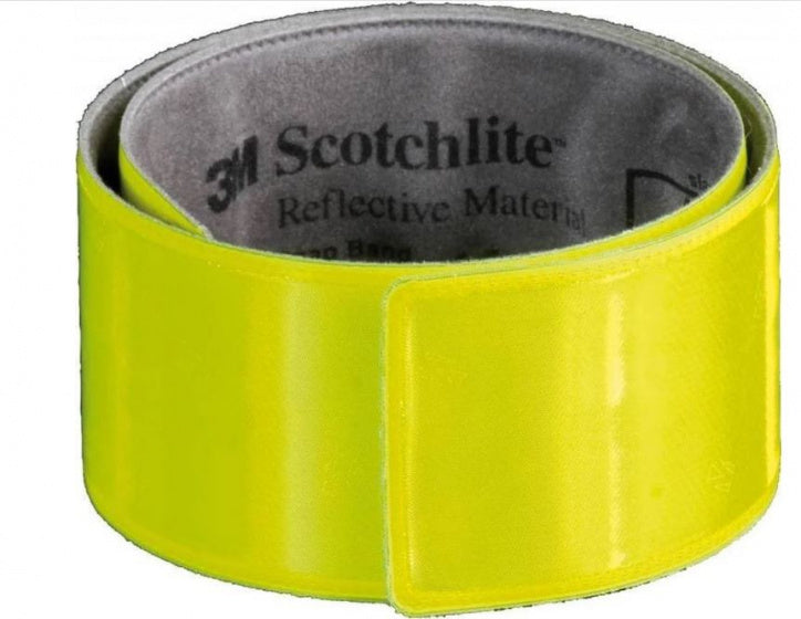 reflectie-armband Snap Wrap 3 x 34 cm staal geel