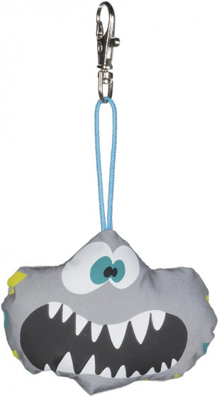 sleutelhanger Crazy Monster Kris 10 cm katoen grijs