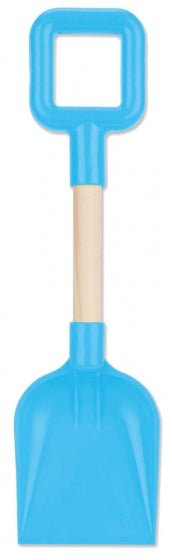schep kunststof/hout blauw 38 cm