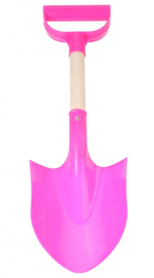 schep kunststof/hout roze 48 cm