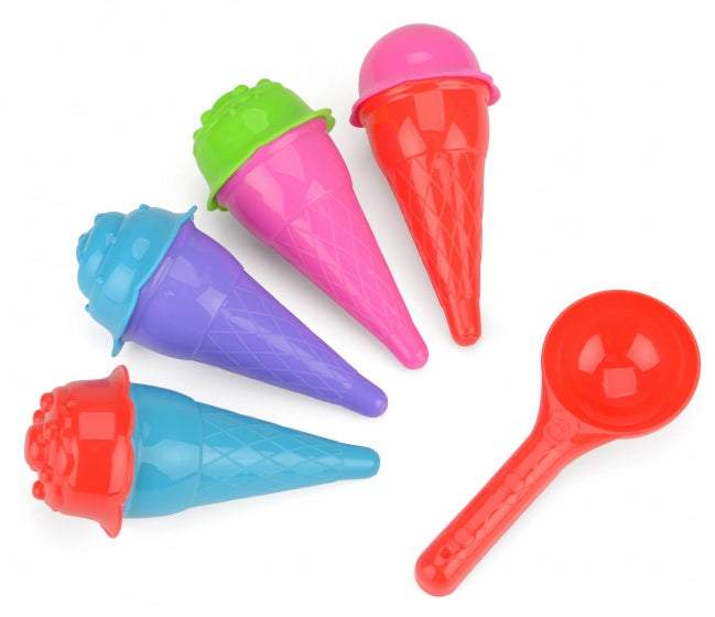 strandemmerset Ice Cream blauw/wit 7-delig