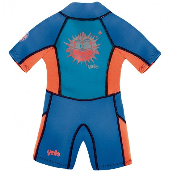 UV-werende wetsuit Puffer 2 mm jongens blauw 4 jaar