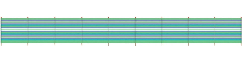 windscherm 10 palen 120 x 610 cm groen/blauw