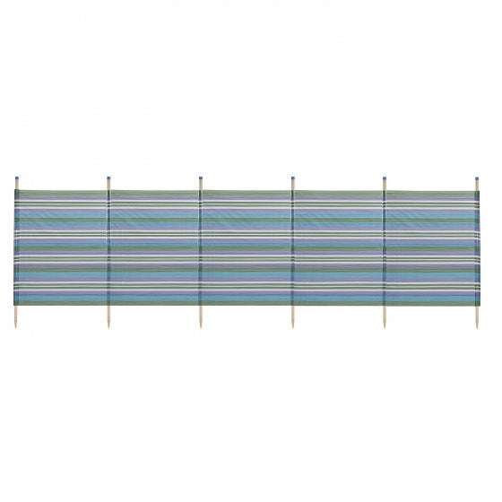 windscherm 6 palen 120 x 371 cm groen/blauw