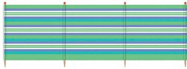 windscherm 4 palen 90 x 224 cm groen/blauw