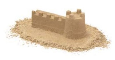 zandvorm kasteelmuur rood 42 x 16 x 18 cm