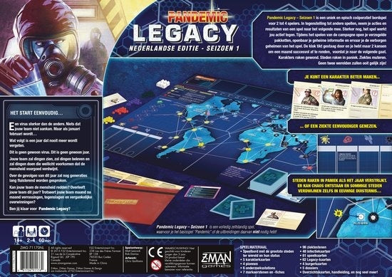 Pandemic Legacy Blue gezelschapsspel (NL)