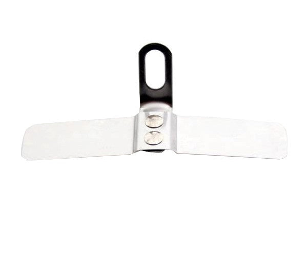 spatbordbeugel 60 mm RVS zilver